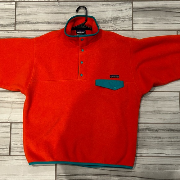 Vintage Patagonia Synchilla Pullover - Orange & Teal - Picture 2 of 7